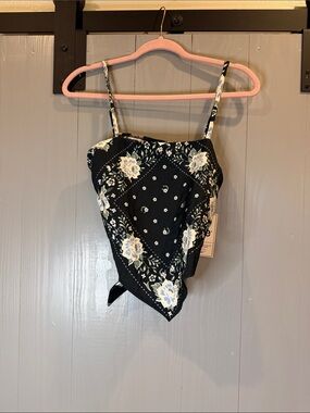 NWT Lee X Kacey Musgraves Floral Bandana Hanky Hem Cami Top -